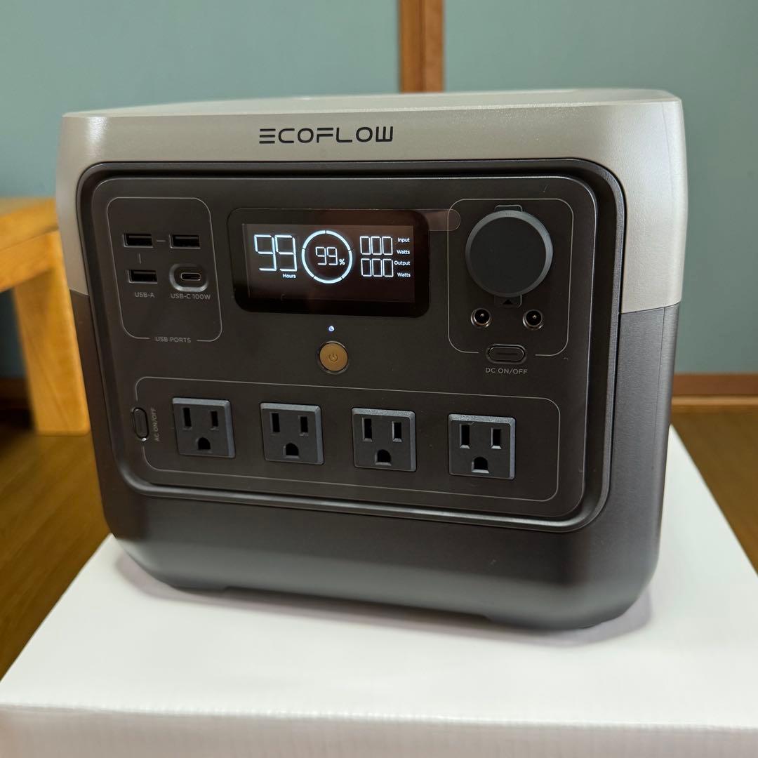 【使用少ない】ECOFLOW  2 PRO ポータブル電源【車内使用】