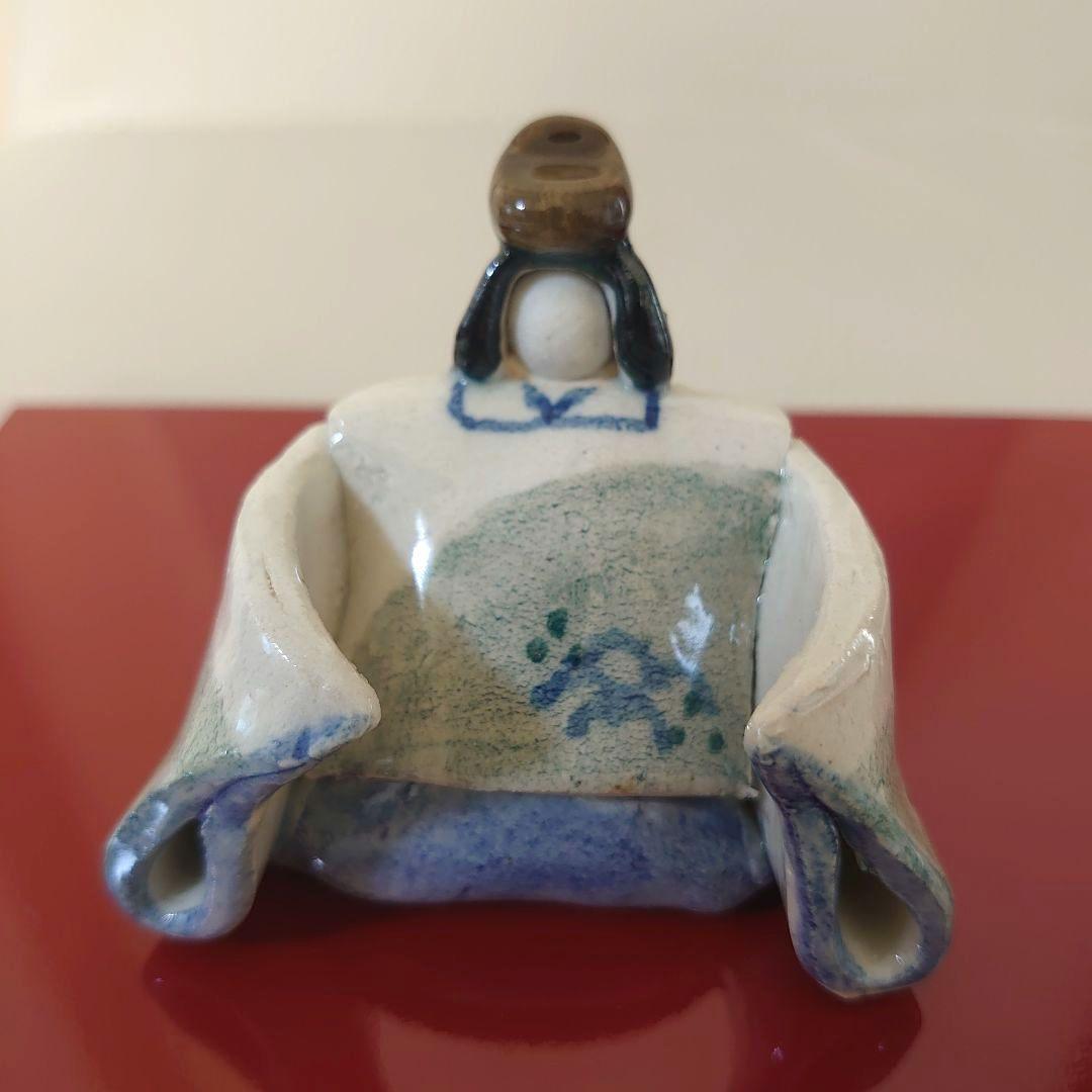 たち吉　陶器製　雛人形　屏風・台座付　ほら工房　浜田純子作　橘吉　ひな人形