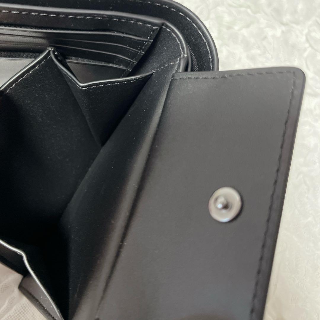 新品未使用✨COACH 二つ折り財布 ブラック モノグラム　コーチ　小銭入れ付き
