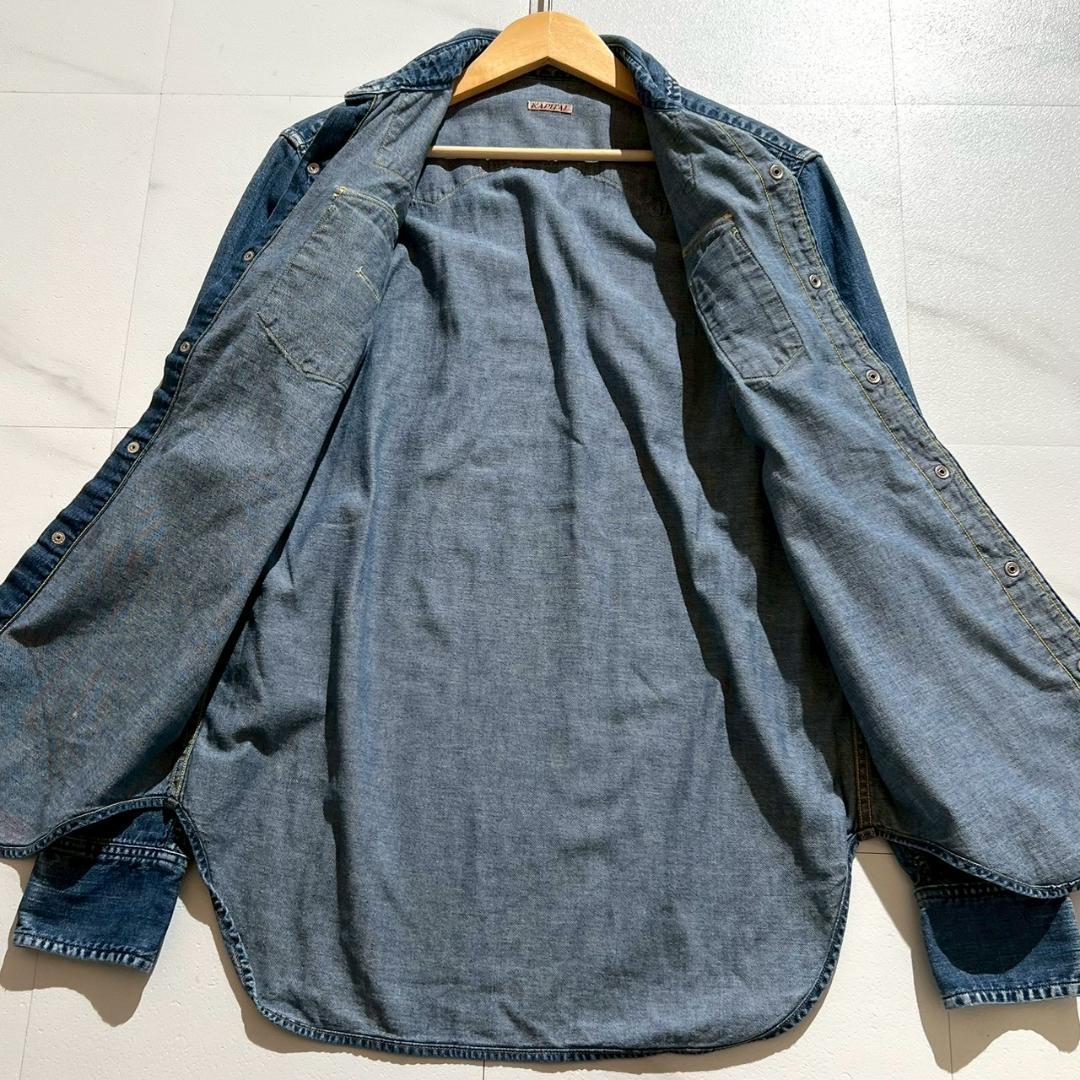 希少　アーカイブ　KAPITAL　変形マルチポケット　ウエスタン　デニムシャツ