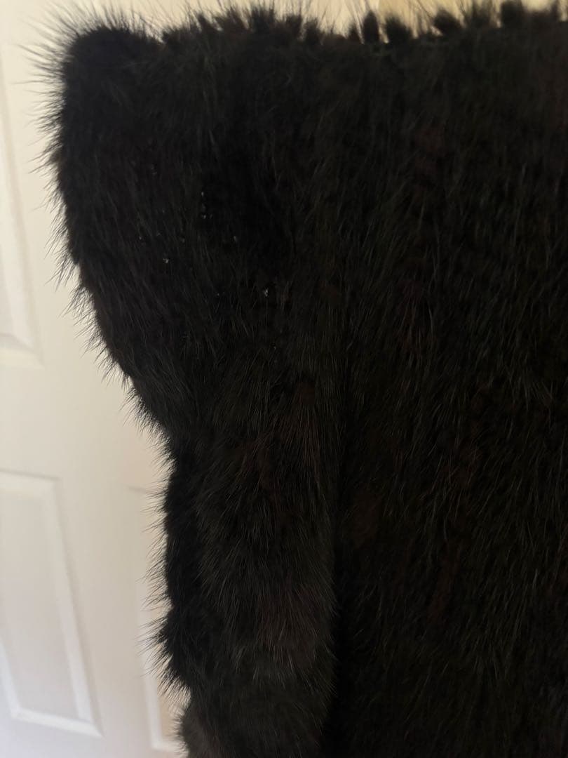 ブラック リアルファー ショール ストール 高級毛皮 フォーマル