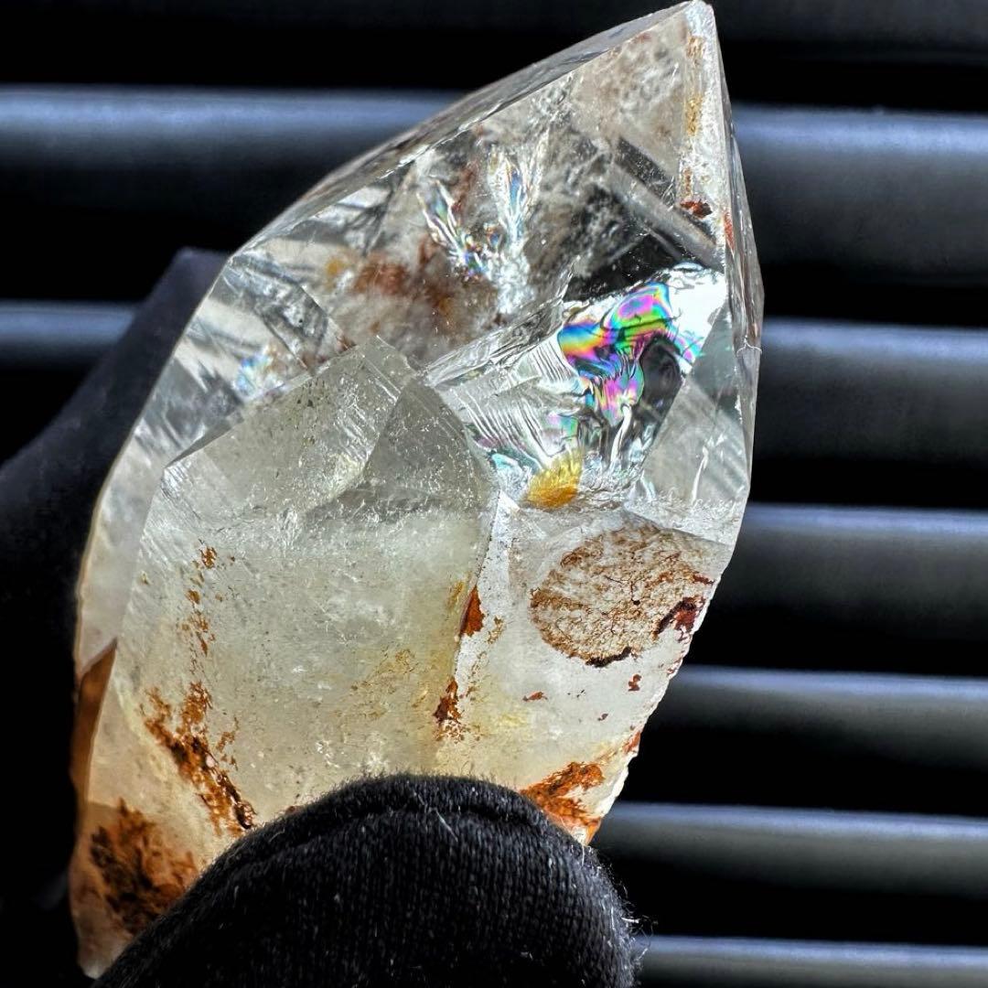 高透明度❗️レインボー☆コロンビアレムリアンシード クリスタル ポイントA1549