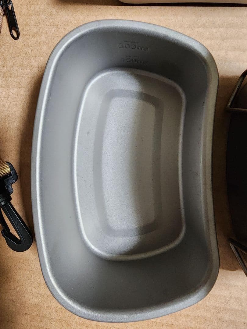 中古 チタン キャンティーン 鍋 水筒 クッカー カップ 焚き火 キャンプ