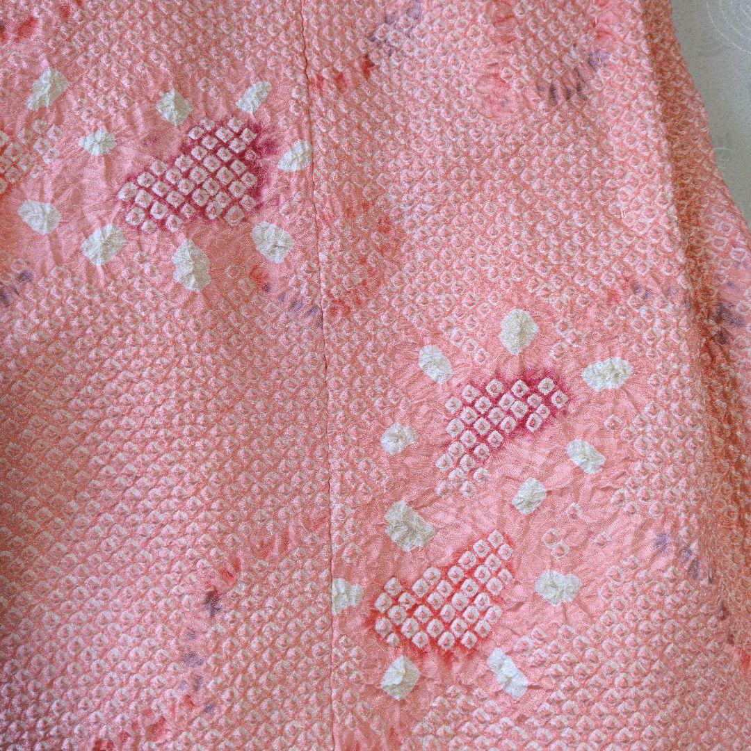 七五三３歳着物と正絹総絞りの被布(袖無し肌襦袢付き）パステルカラー