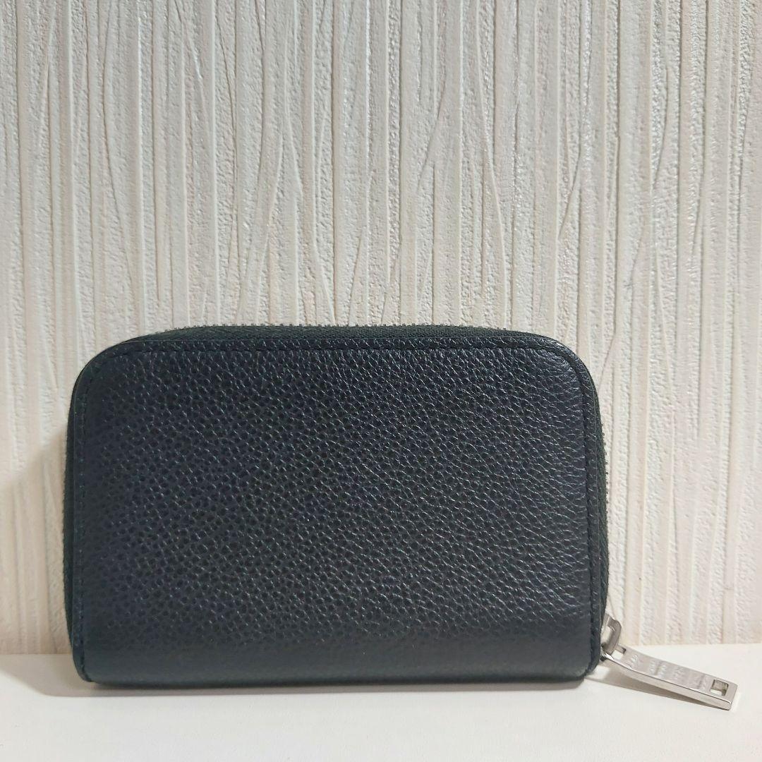 サンローラン ラウンドジップ コンパクト財布 レザー ブラック 504778