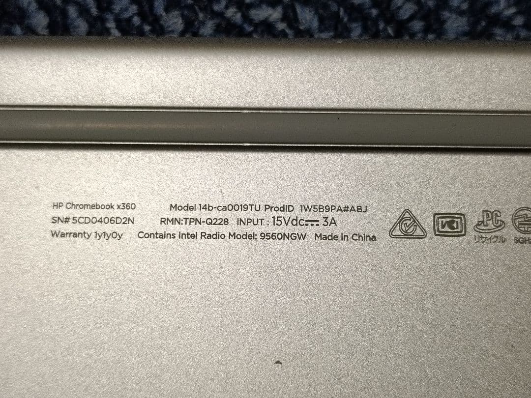 Chromebook本体 hp chromebook 14B x360 8GB