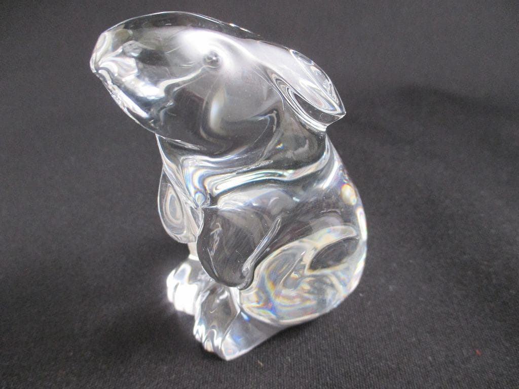 Baccarat バカラ　クリスタル　フィギュリン　兎 　ウサギ　置物　美品