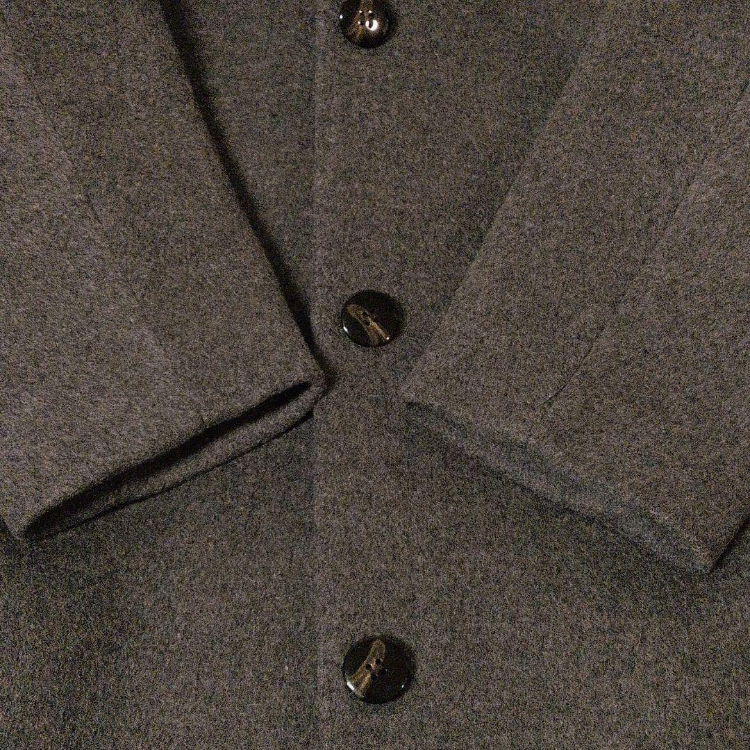 ルシェルブルー　ウールビーバーロングコート　チェスター　ダブルカラー　大きめ