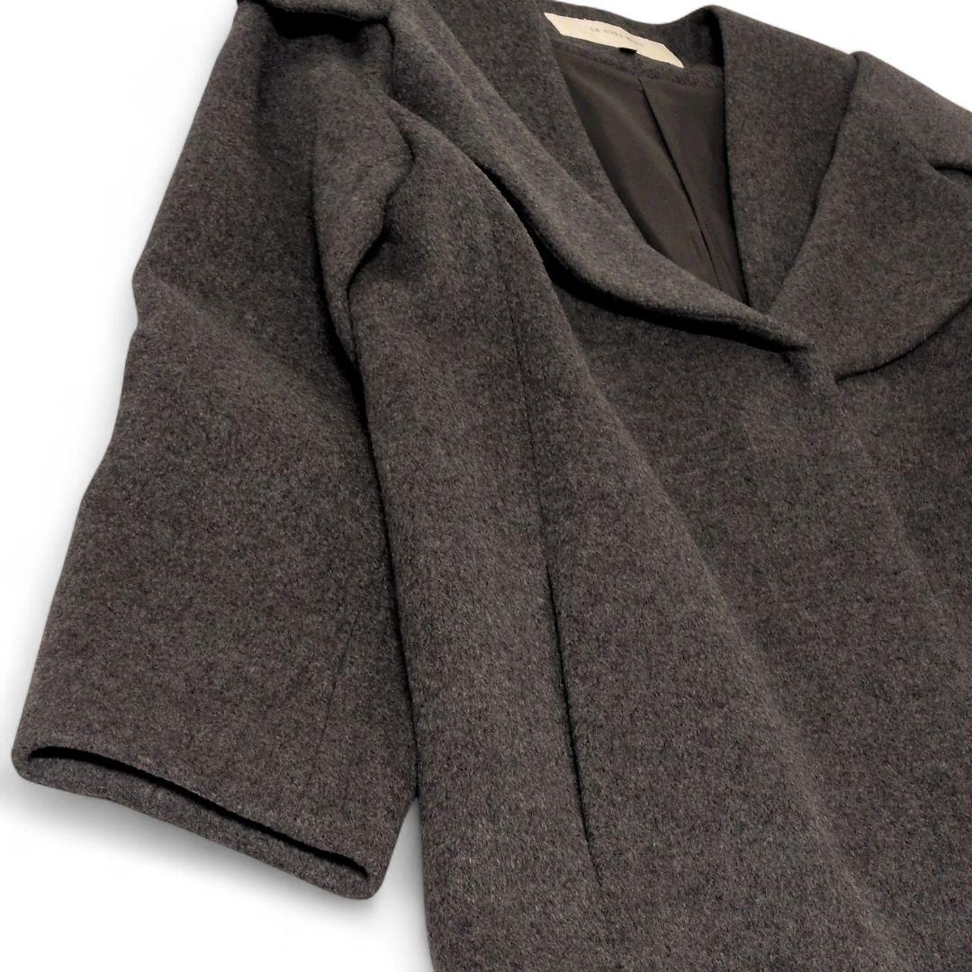 ルシェルブルー　ウールビーバーロングコート　チェスター　ダブルカラー　大きめ