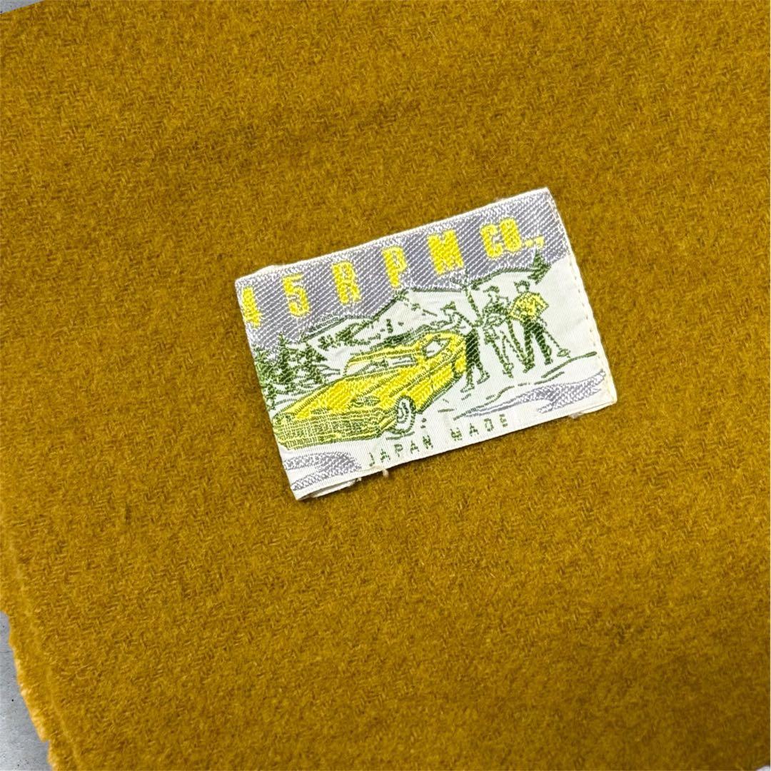 【極希少・80’s】45rpm ヴィンテージ・ウールマフラー（初期車刺繍タグ）