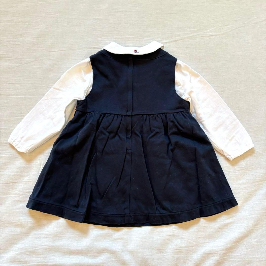 値下●familiar ワンピース＋長袖トップス、WILLMERY 上着 80