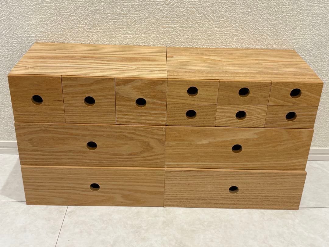 無印良品　天然木収納ボックス 13引き出し