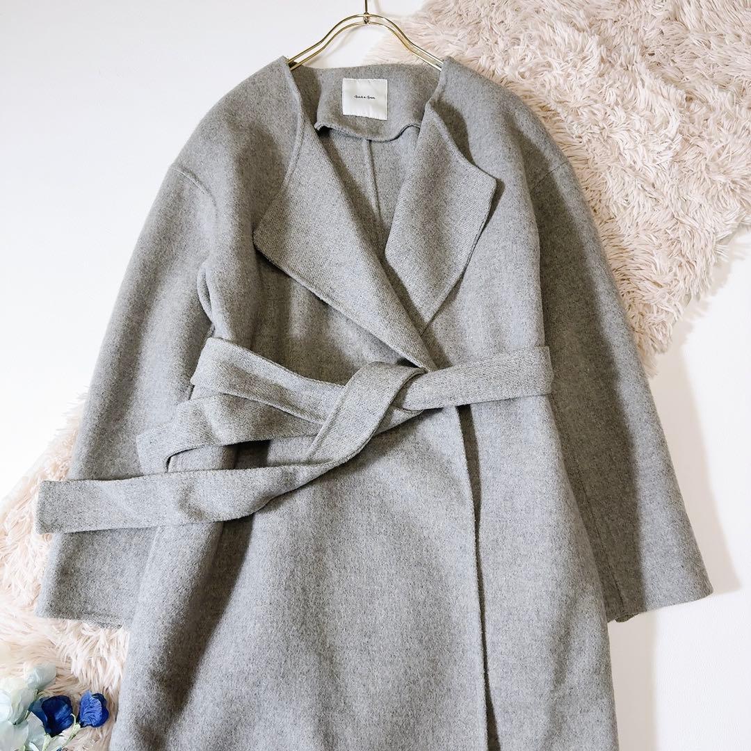 極美品ꕥスピックアンドスパン 北川景子さん 完売 ビーバーフォールドラペルコート