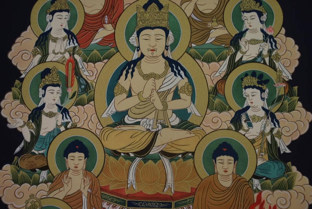 【真作】／雅鳳/十三佛図/掛軸☆宝船☆Ｑ‐88　J