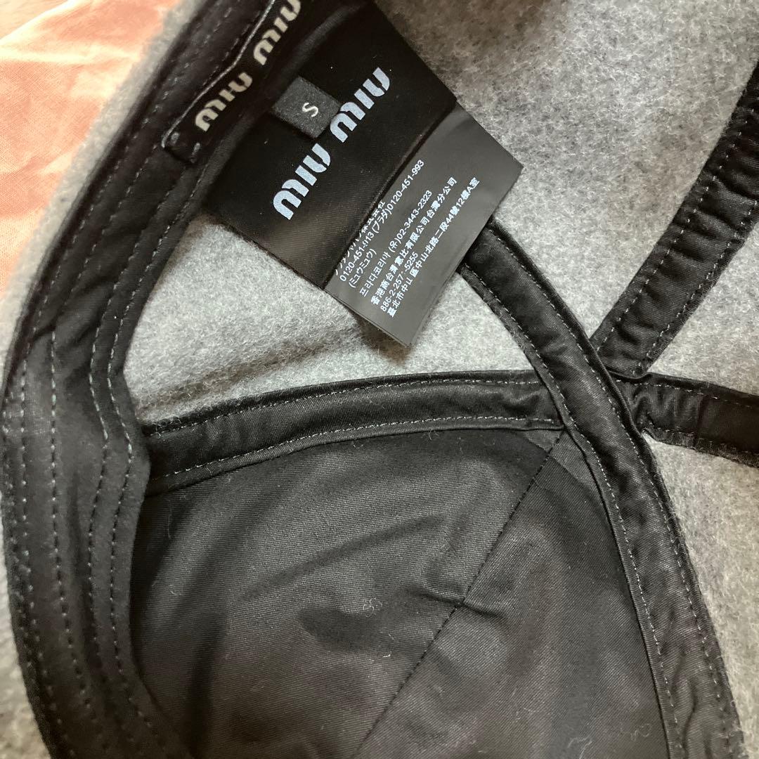 週末値下げ☆試着のみ☆miu miu☆フリースベースボールキャップ☆Sサイズ