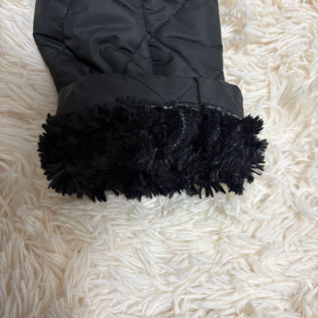 【美品】◆マッキントッシュ◆英国製 キルティングコート 裏地ボア 黒36