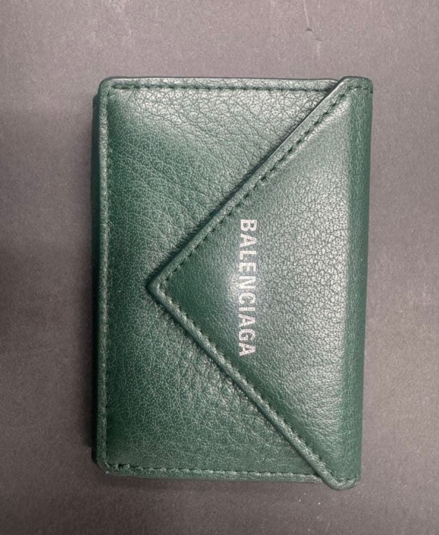 BALENCIAGA グリーン 三つ折り財布