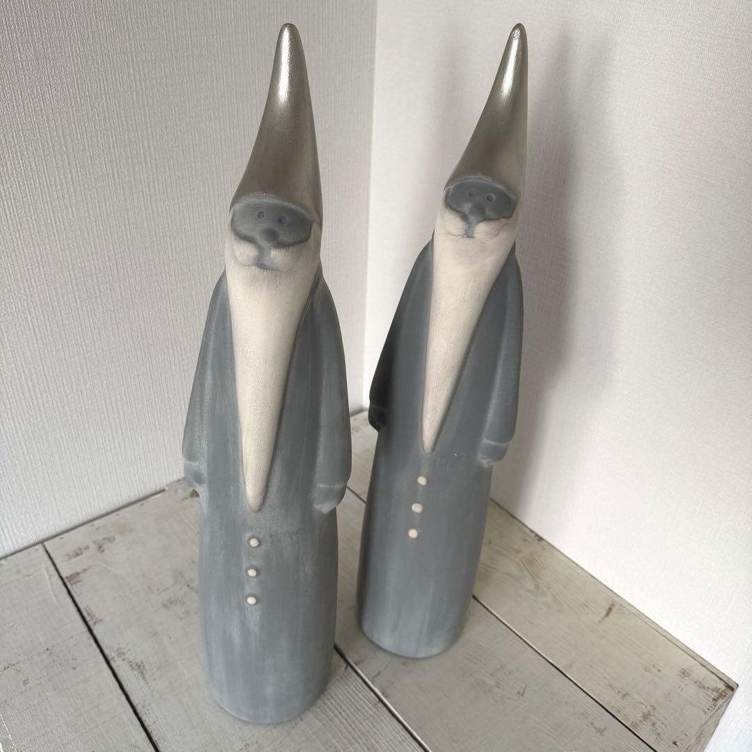 LEONARDO社　サンタクロース　大型セラミックオブジェ　２体