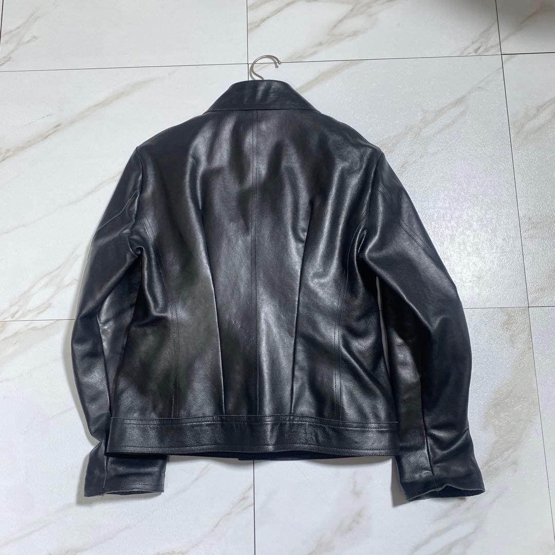 希少♡コスチュームナショナル イタリア製 光沢 短丈カウレザージャケット 中綿
