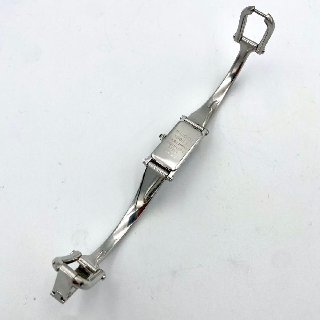 356 美品 新品電池 グッチ 1500L 腕時計 クオーツ バングルウォッチ