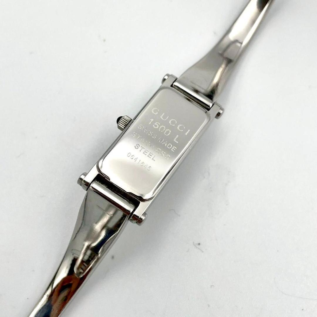 356 美品 新品電池 グッチ 1500L 腕時計 クオーツ バングルウォッチ
