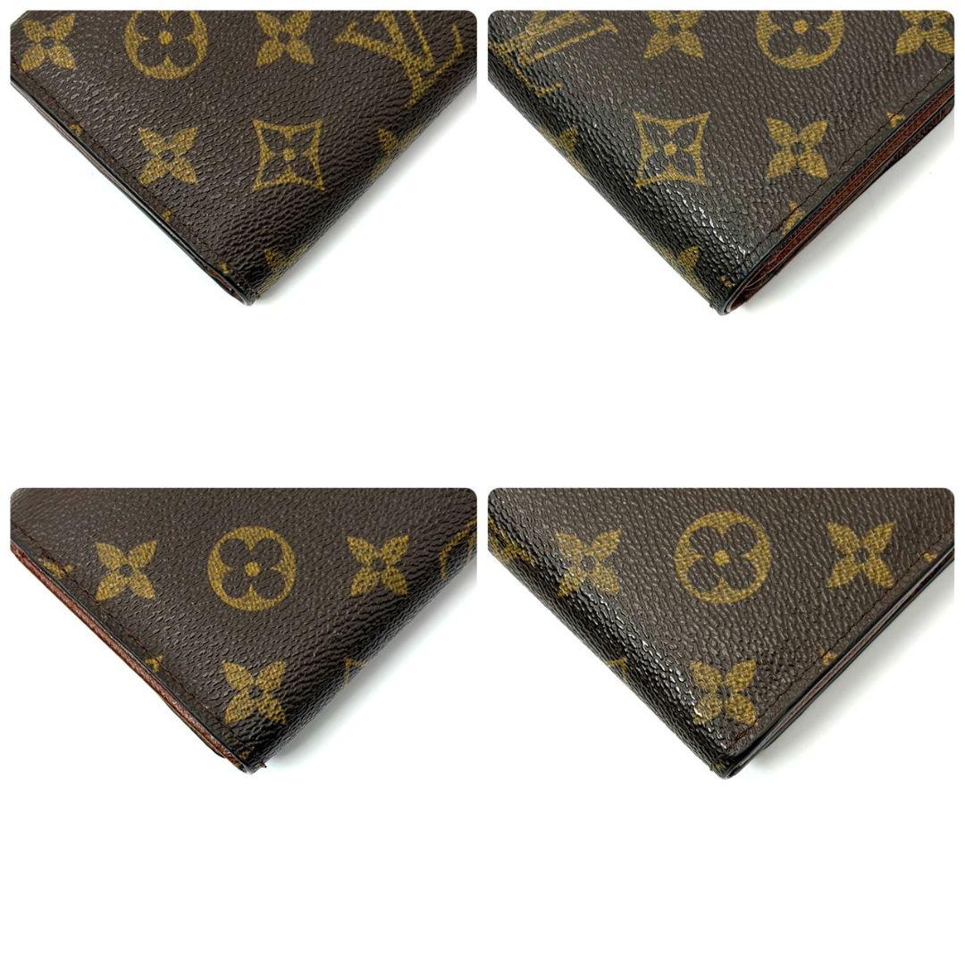 美品 ルイヴィトン モノグラム ポルトモネ ビエ トレゾール L字 財布 茶色