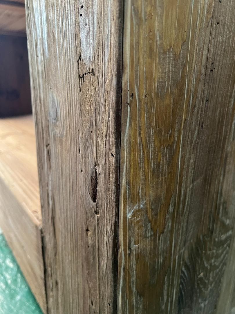 天然木 コンソール 140cm幅 WE-883 パイン古材 ラック アンティーク