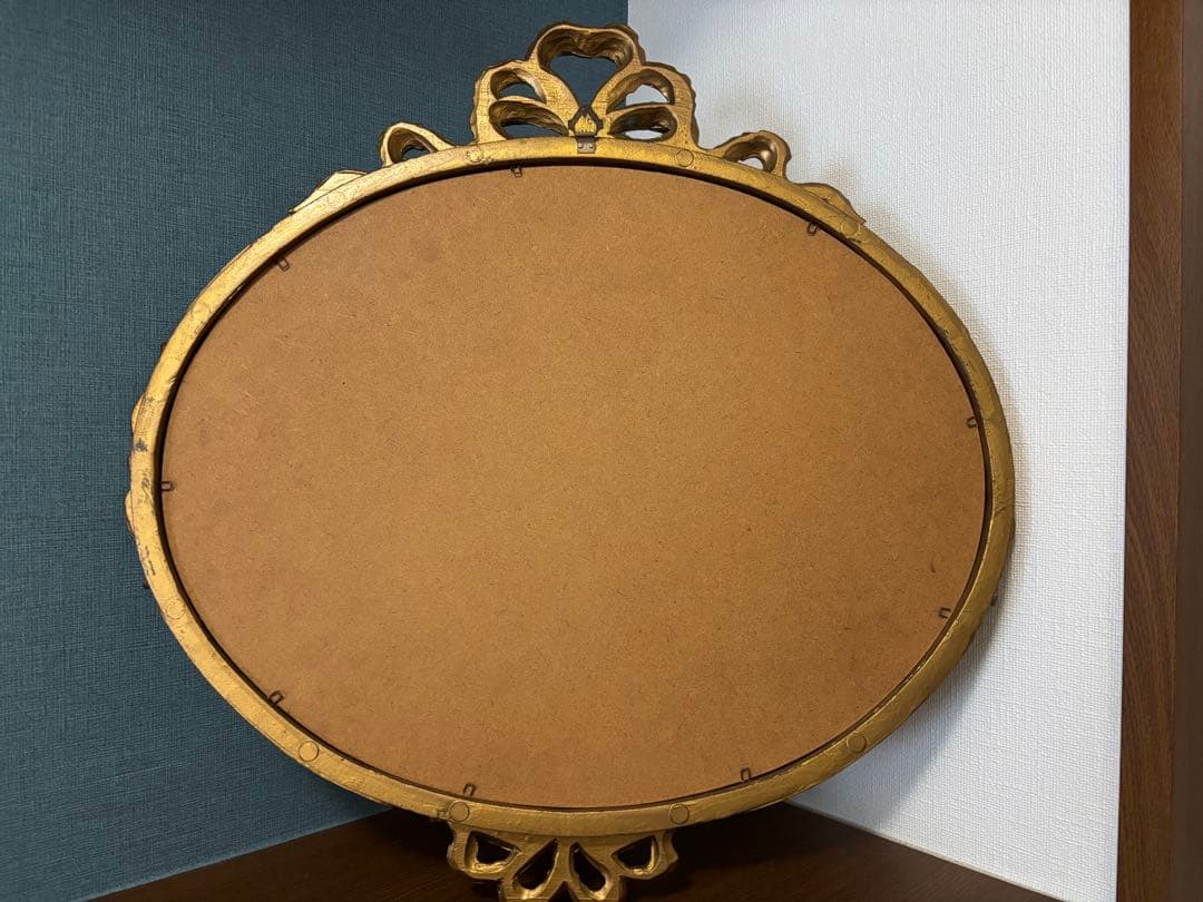 金運を呼ぶ⭐︎クラシック金色楕円形ミラー