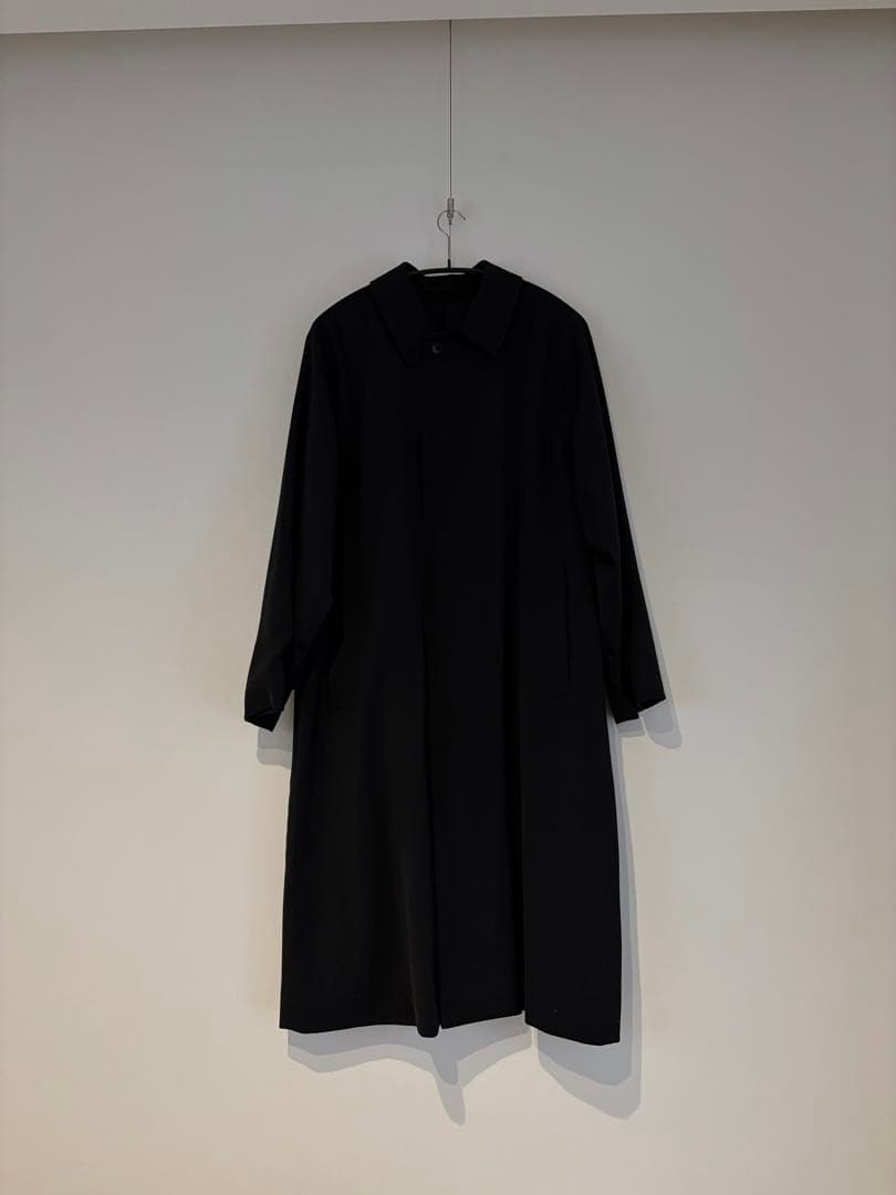 24AW COMOLI ウールギャババルカラーコート BLACK 2