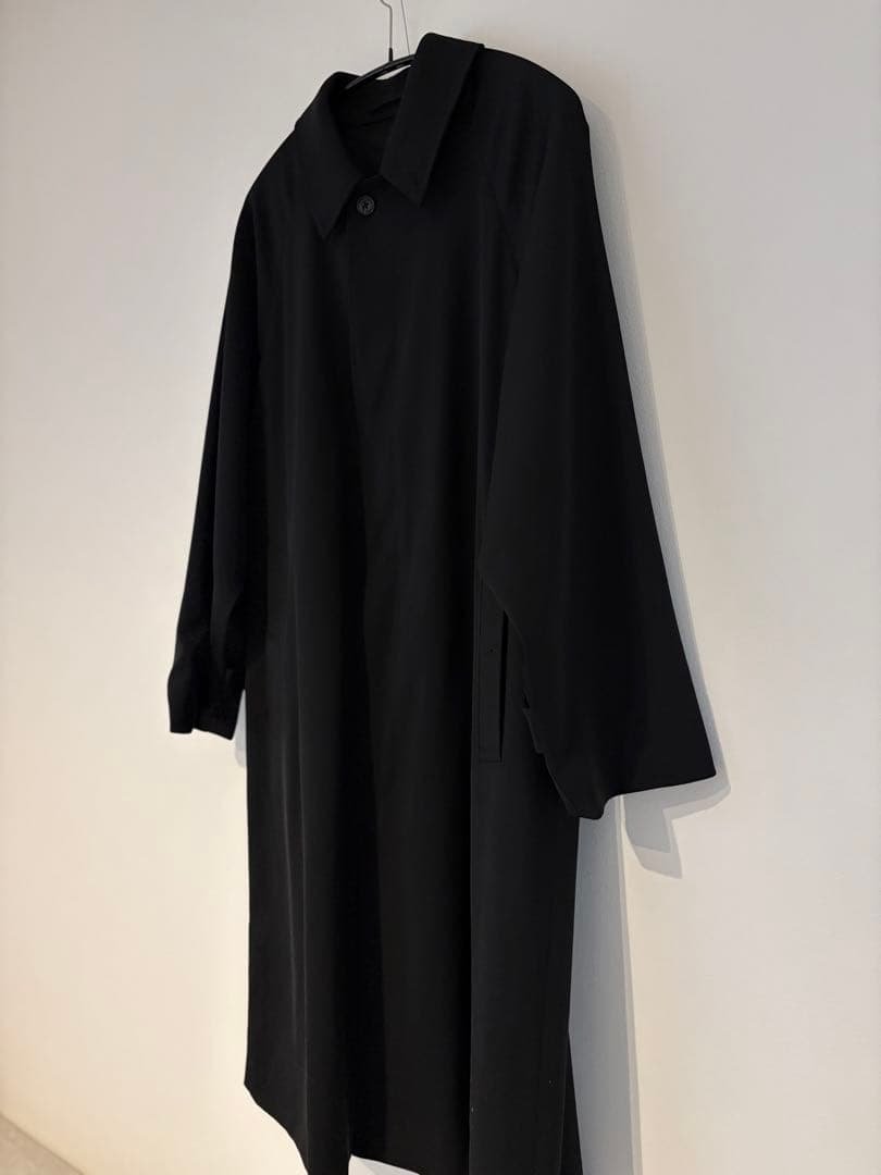 24AW COMOLI ウールギャババルカラーコート BLACK 2