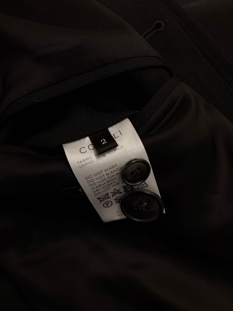 24AW COMOLI ウールギャババルカラーコート BLACK 2