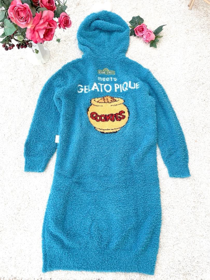 【新品タグ付き】gelato pique クッキーモンスター ワンピース ブルー