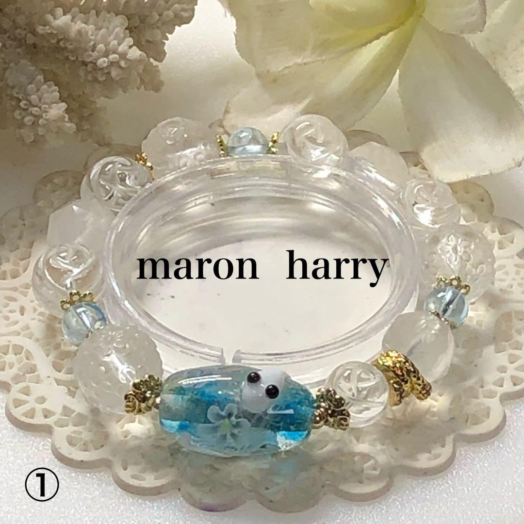 ⭐️大人気⭐️白蛇とんぼ玉・天然石ブレスレット•*¨*•.¸¸♬