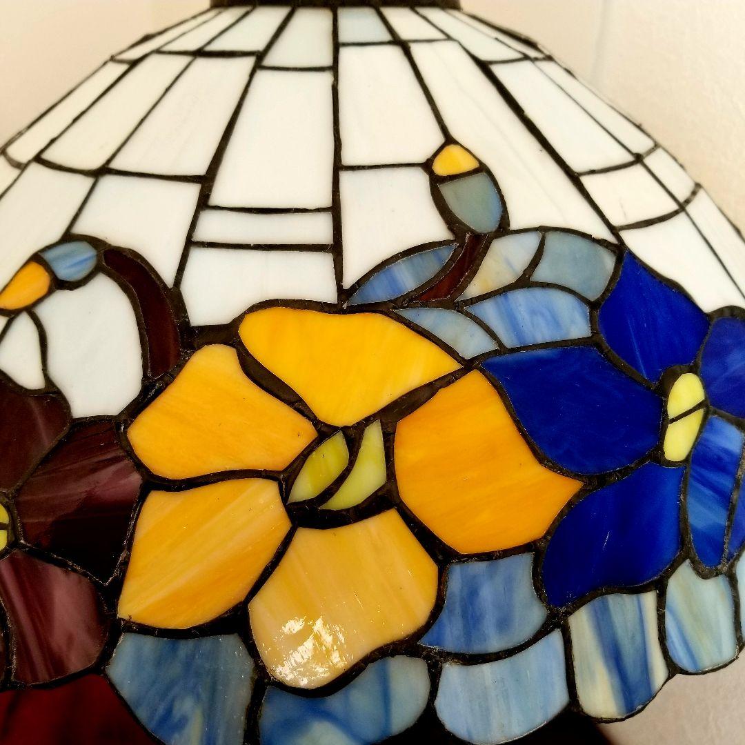 ステンドグラス テーブルランプ ハンドメイド品4357