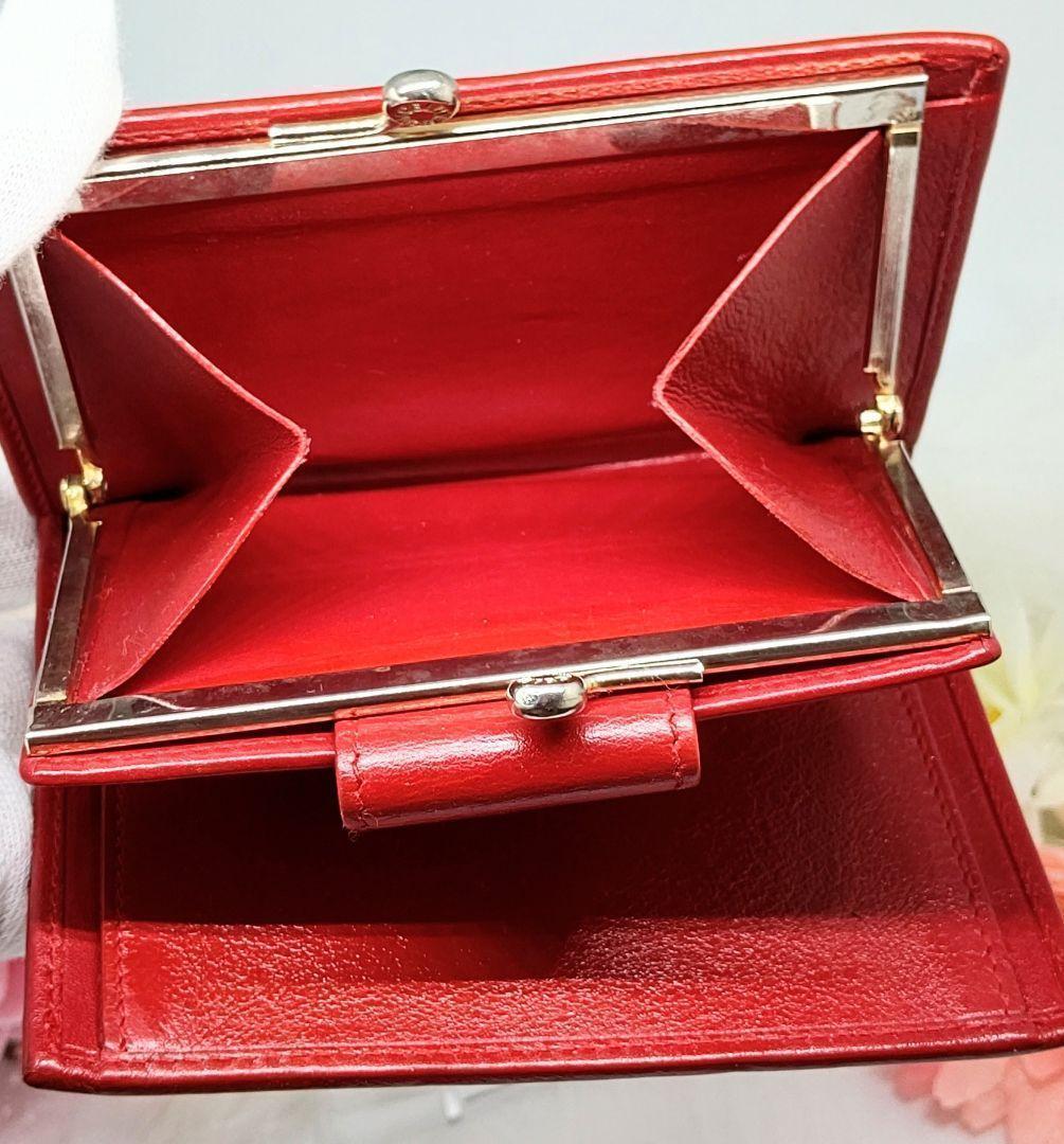 希少極美品✨オールドセリーヌ トリオンフ ロゴ 折財布 赤