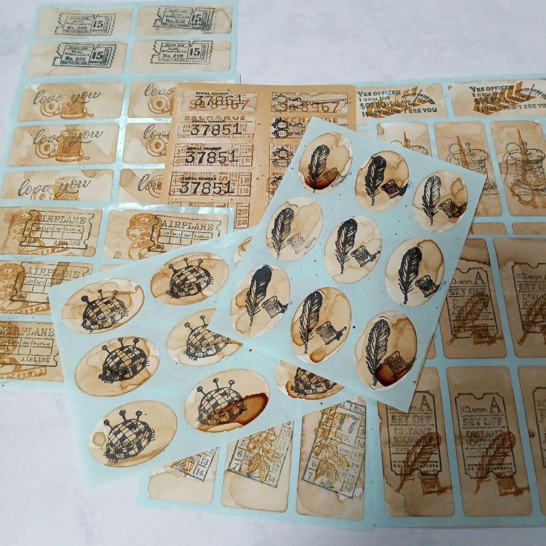 完売！コーヒー染めシールセット 152