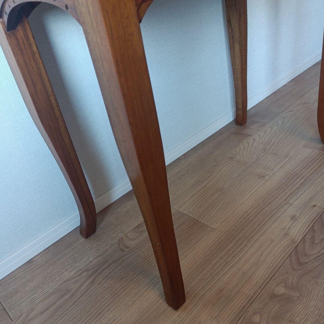 【 ギギliving 】 チーク無垢材 デスク 猫足