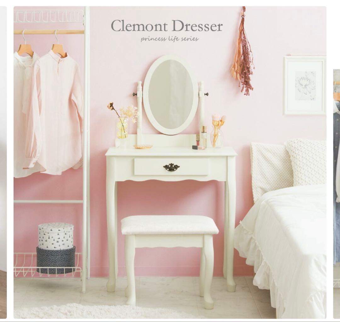 姫系 アンティーク 猫脚 ドレッサー