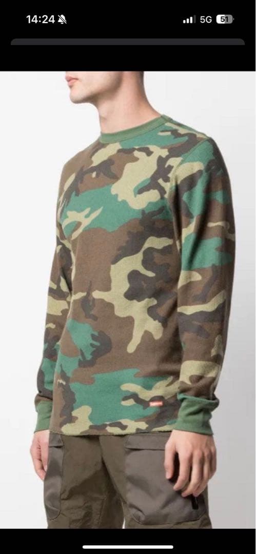 supreme HANESサーマル　迷彩