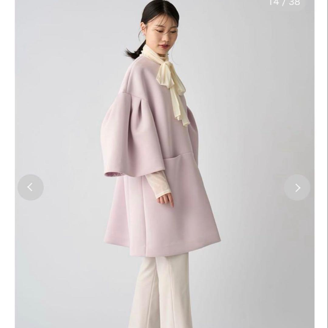 ボリュームスリーブポンチコート