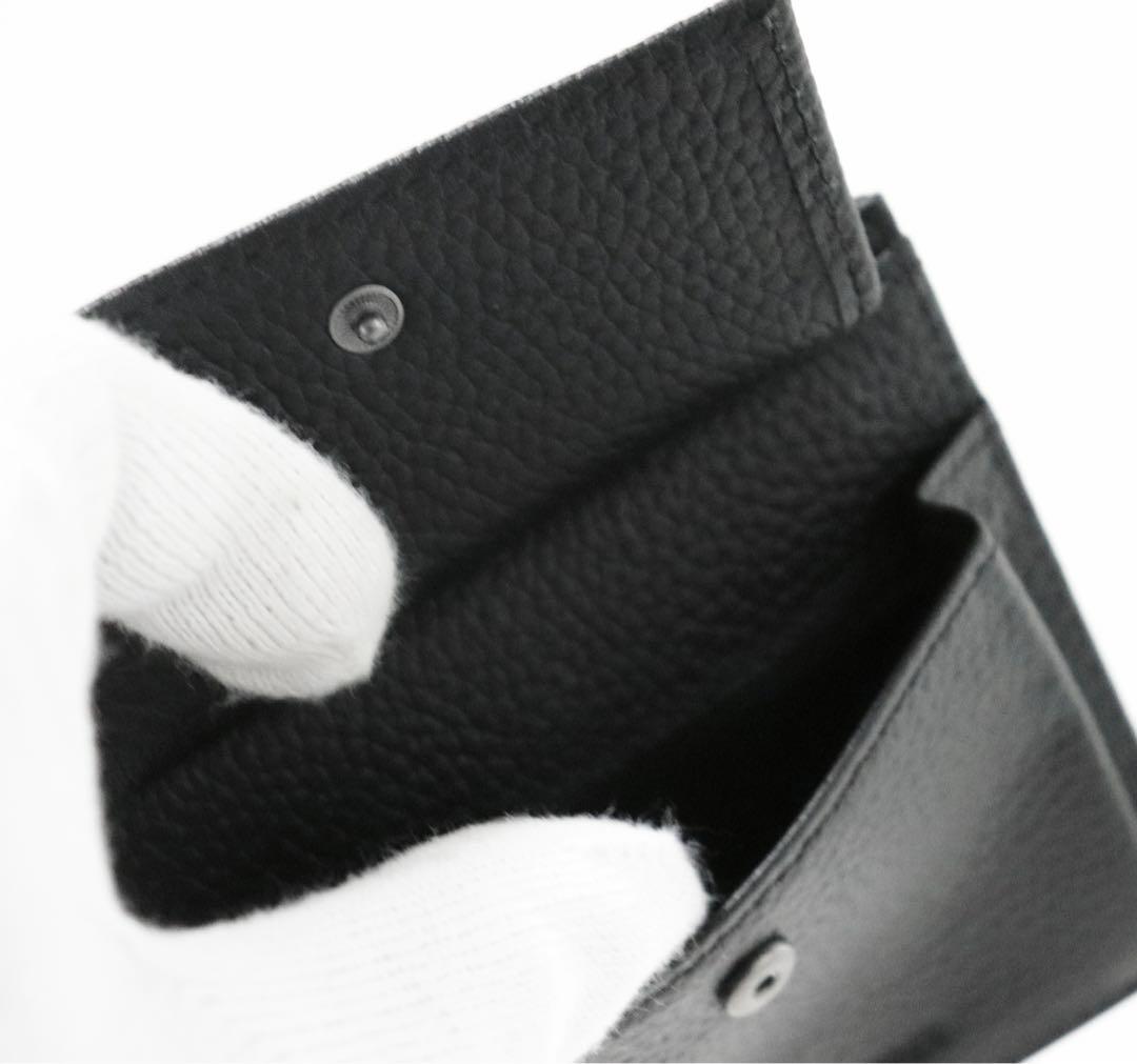 《エンポリオアルマーニ》箱付新品 イーグルロゴ総柄 立体ロゴ レザー2つ折り財布