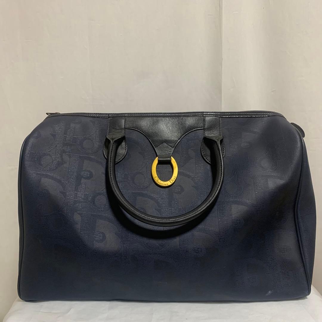 Christian Dior ロゴ　大容量 ボストン ヴィンテージ　トロッター
