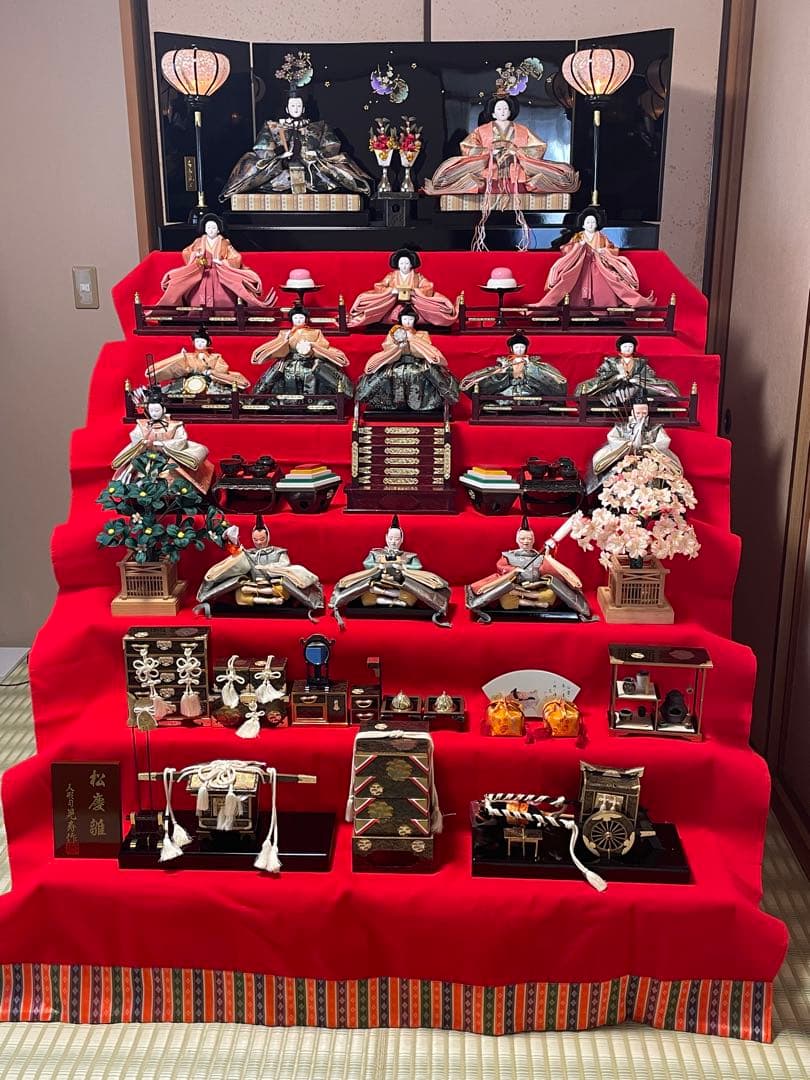【大型】京都系 作家物 雛人形一式 人形司 鬼寿作 松慶雛 京雛殿上