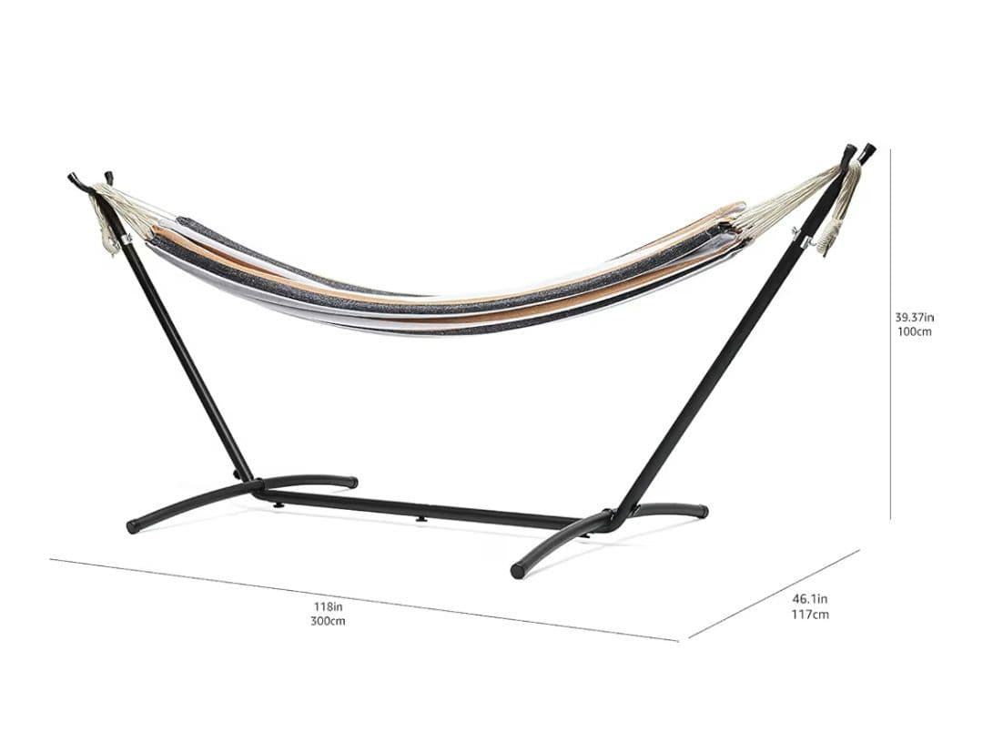 引き取り希望 AmazonBASIC ダブルハンモック ケース付 アウトドア