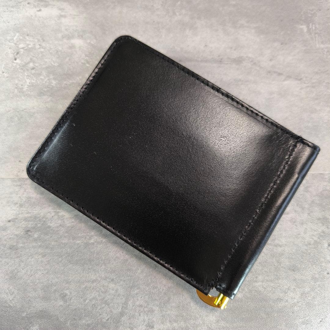 美品　GLEN　グレンロイヤル　マネークリップ　財布　ブラック　レザー
