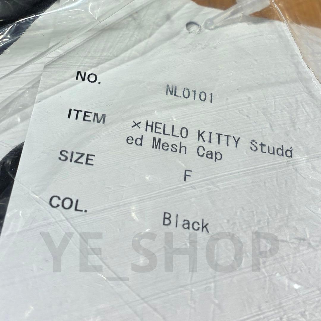 9090 girl × HELLO KITTY Studded Mesh Cap