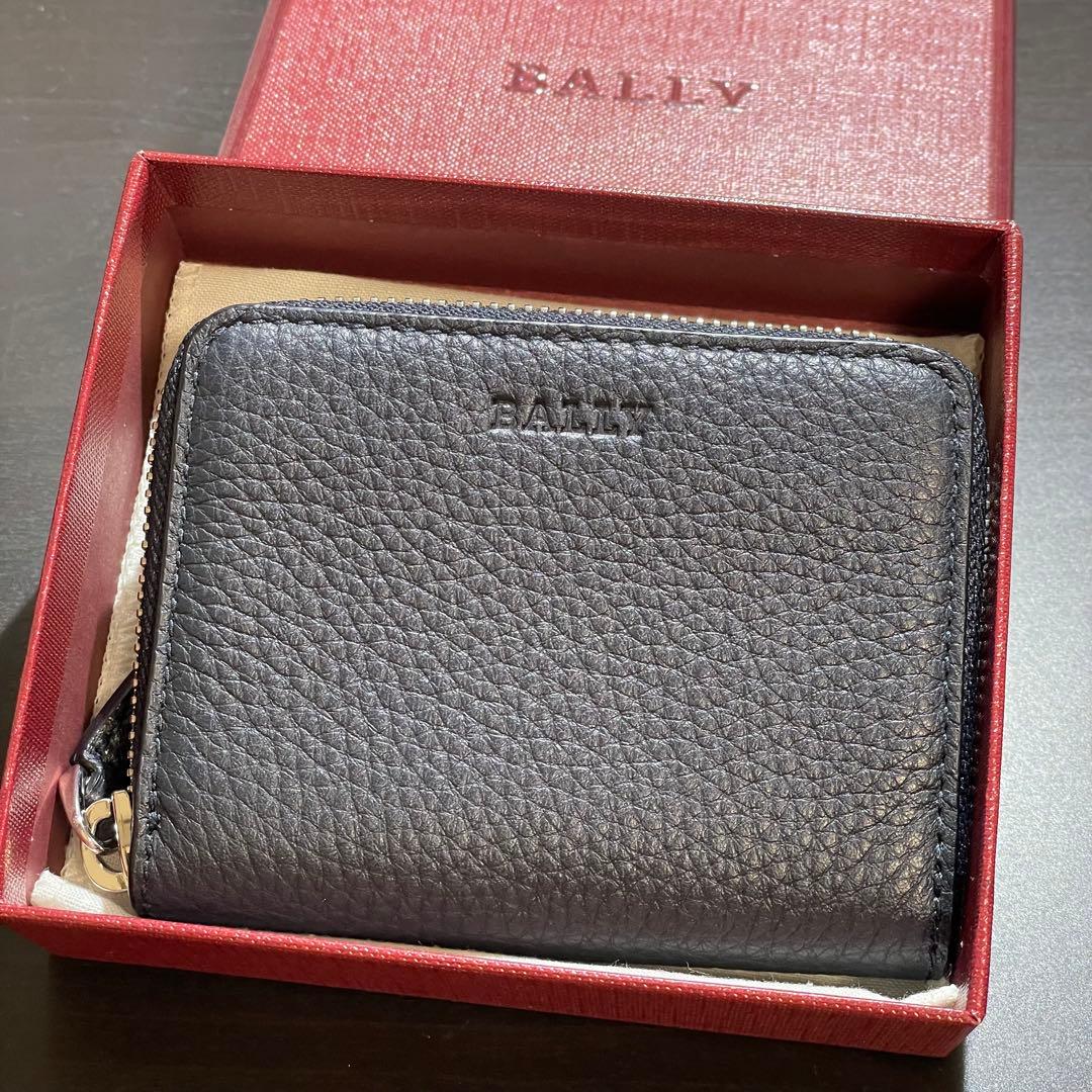 バリーBALLY ネイビー コンパクト 小銭入れ ケース