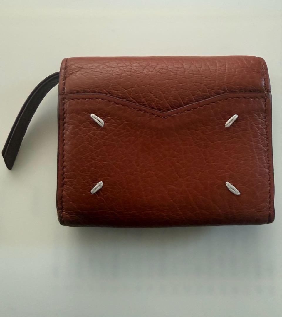 マルジェラ　財布　margiela 赤　レッド　三つ折り財布