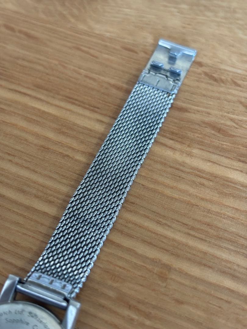 MONDAINE(スイス)クォーツ腕時計 メッシュバンド(男女兼用)