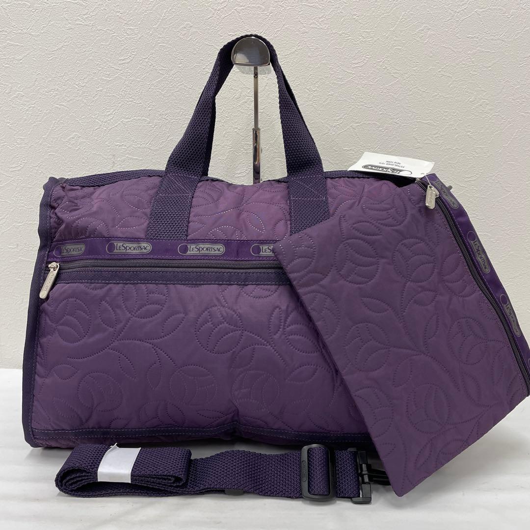 ●1466 LeSportsac レスポートサック　2way ボストンバッグ　紫